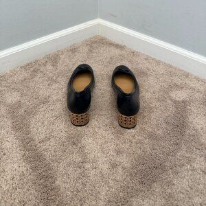 Tory Burch Navy Blue Low-Heel Pumps